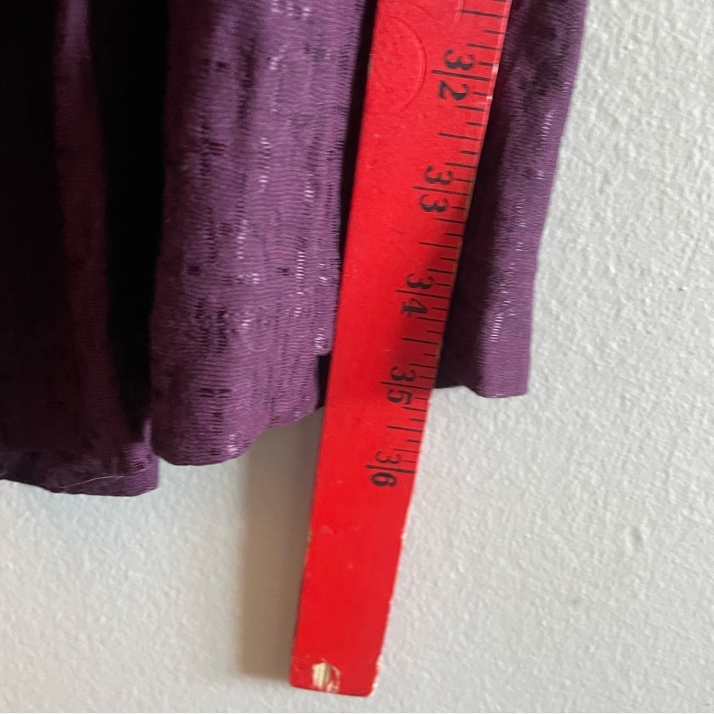 French Connection Plum Textured Drop Waist Sleeveless Dress - Size 6 Like New - Picture 16 of 16